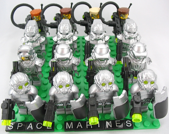 Custom Figur Space Marine Trooper aus LEGO® Figuren Teilen 