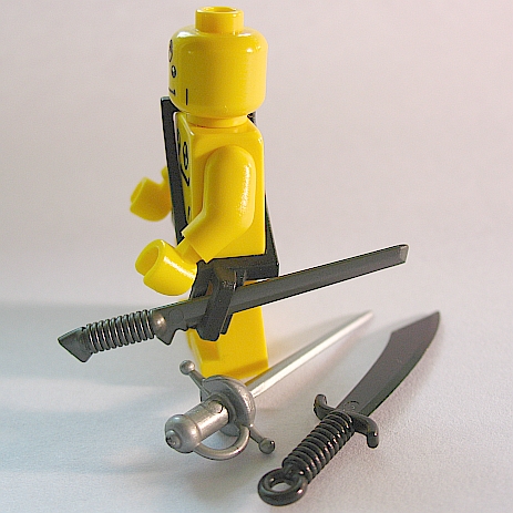 LEGO NINJAGO Scabbard Flat Silver Minifigure Swords Weapons Holder 