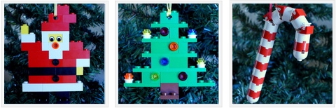 LEGO Christmas Ornaments by Ornaments4Charity