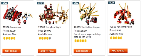 2013 LEGO Ninjago Sets