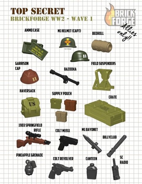 Custom LEGO Military Accessories by BrickForge