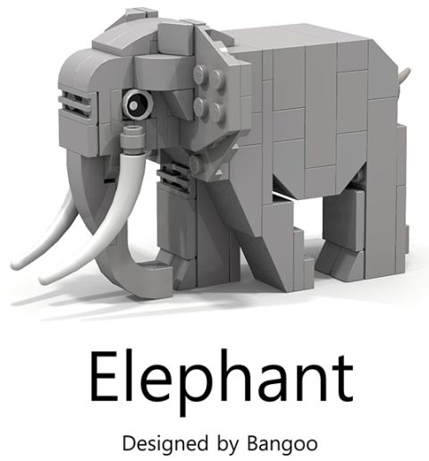 Lego elephant tail trunk trompe tip 43892-choose color