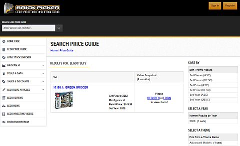 LEGO Collection Price Guide - BrickPicker 3