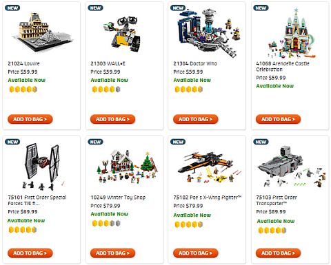 Shop LEGO Holiday 2016 Sets