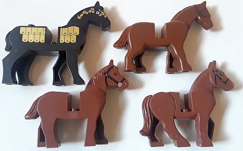 Brown or Black Pre-owned Lego Horse Your choice of White 