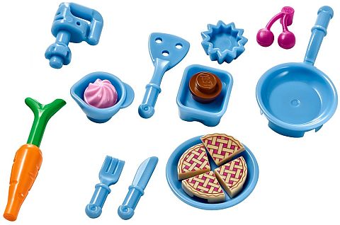 LEGO® Friends Minifigure kitchen accessory lot Chef Baker Blue mixer pan spatula