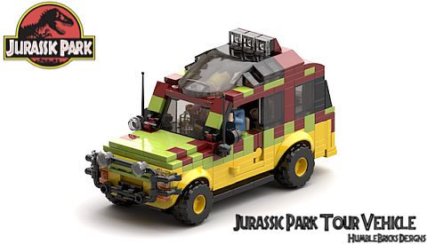 jurassic world lego car