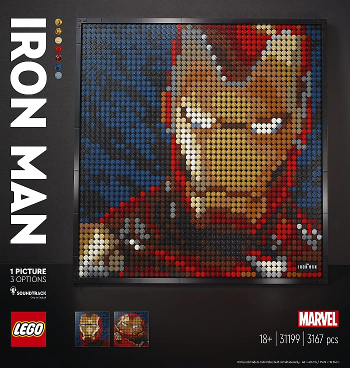 Iron Man Brick Mosaic 