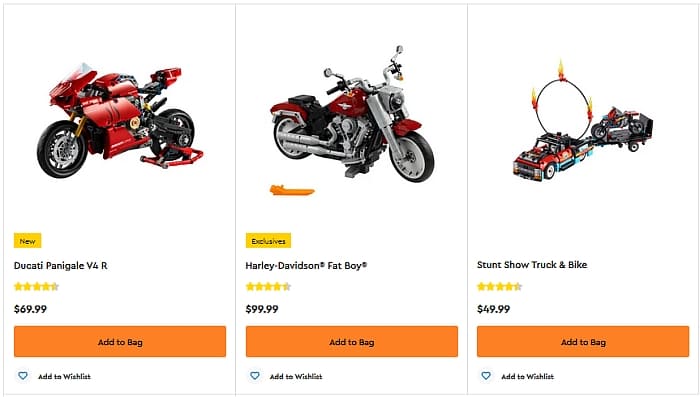Shop LEGO Motorcycles