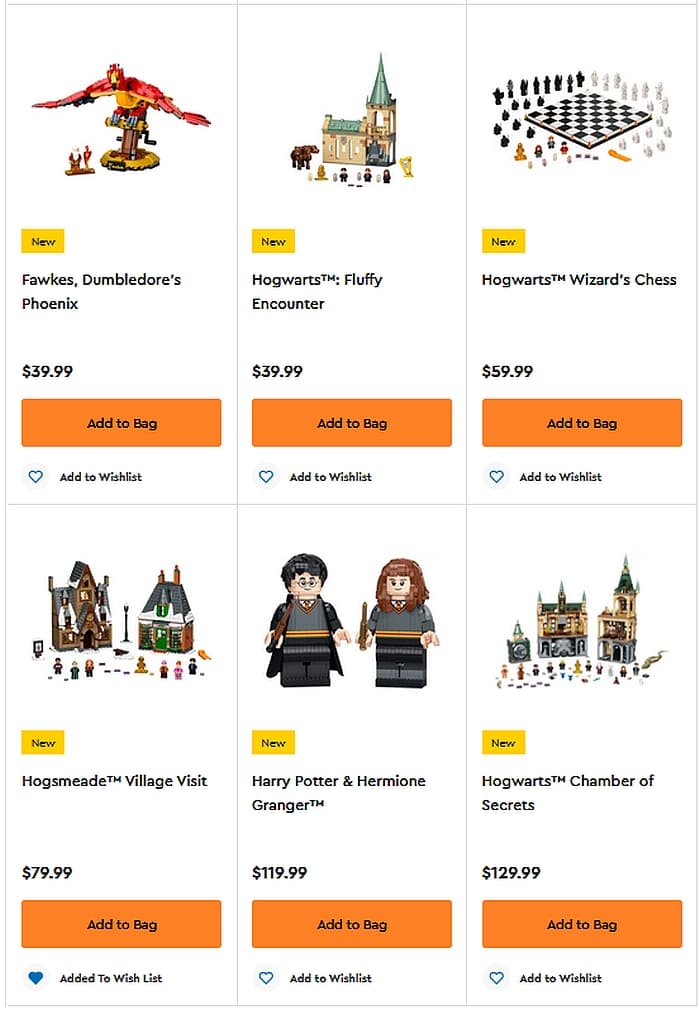 Shop LEGO Harry Potter Summer 2021