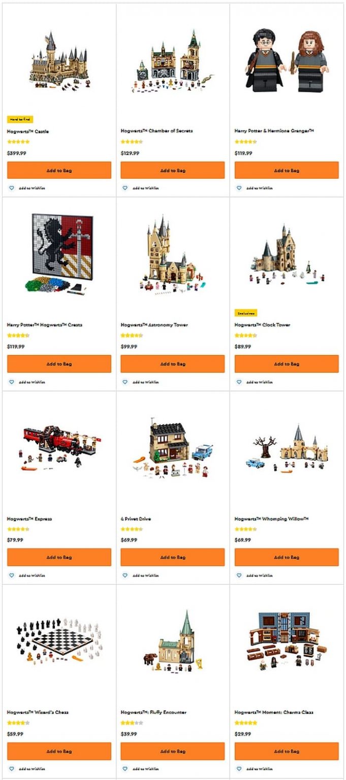 LEGO Harry Potter Golden Minifigs Wizard Cards