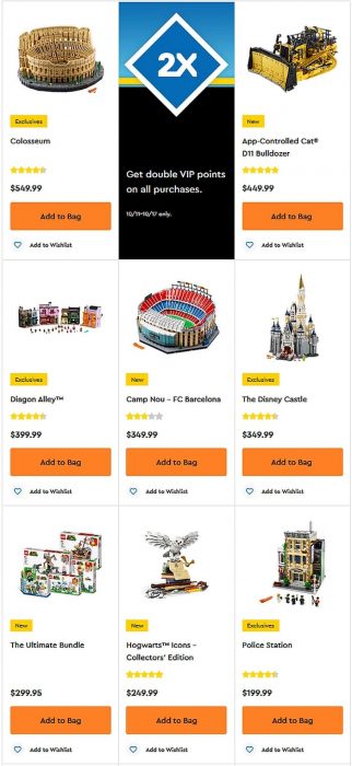 Double Vip Points On All Lego Sets Only This Week