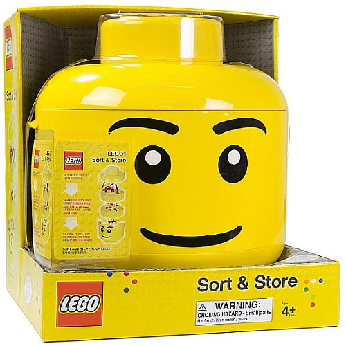 Original LEGO Sort & Store Big Head Yellow Storage Bin RETIRED New in Box  RARE
