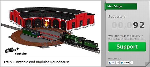 CUUSOO LEGO Train Turntable & Roundhouse by Fachmann