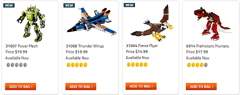 LEGO Creator Sets Available Now