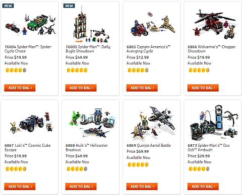 LEGO Marvel Super Heroes Sets Available Now