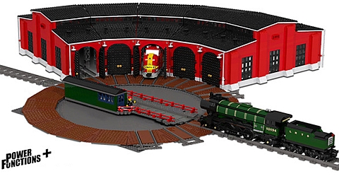 LEGO Train Turntable & Roundhouse by Fachmann