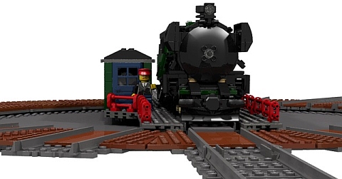 LEGO Train Turntable Side View by Fachman