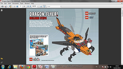 LEGO Instructions for LEGO Dragon Flyer Combiner Model