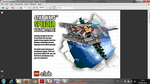 LEGO Instructions for LEGO Star Wars Combiner Model