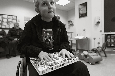 LEGO Fan Mitchell Jones with The LEGO Book