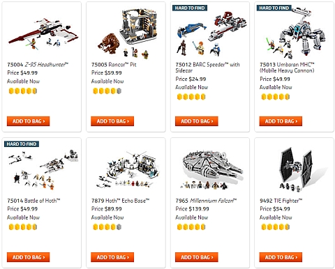 Buy LEGO Star Wars Sets Available Now