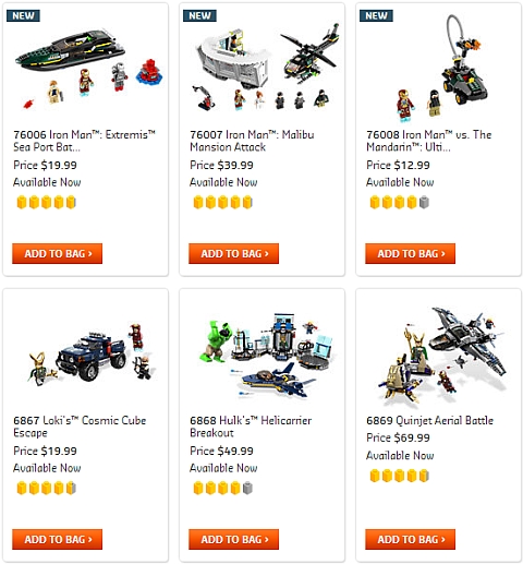LEGO Super Heroes Sets Available Now