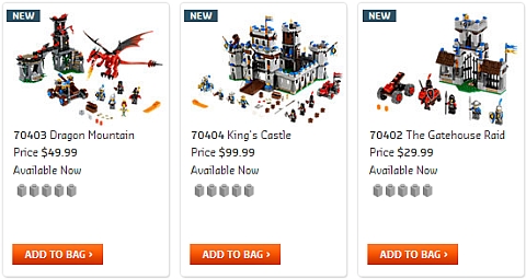 2013 LEGO Castle Summer Sets