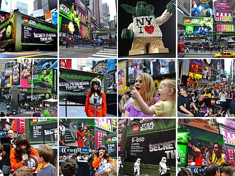 LEGO Star Wars X-wing at New York Time Square Pictures