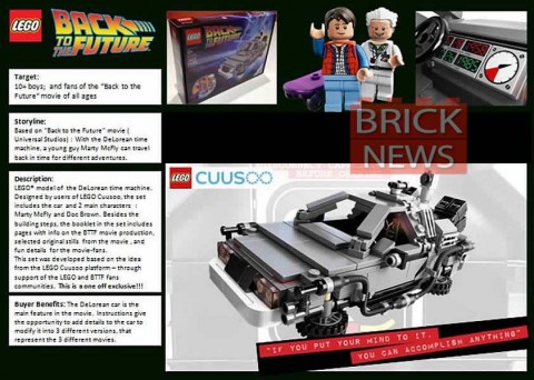 LEGO Back to the Future DeLorean Time Machine Details