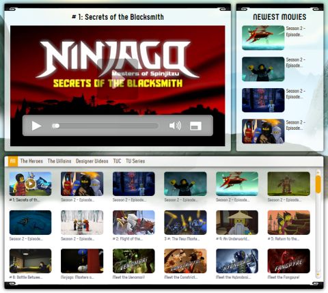 LEGO Ninjago Website Videos