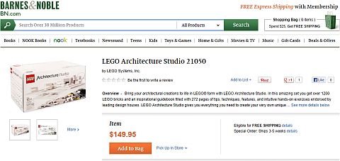 LEGO Architecture Studio at B&N