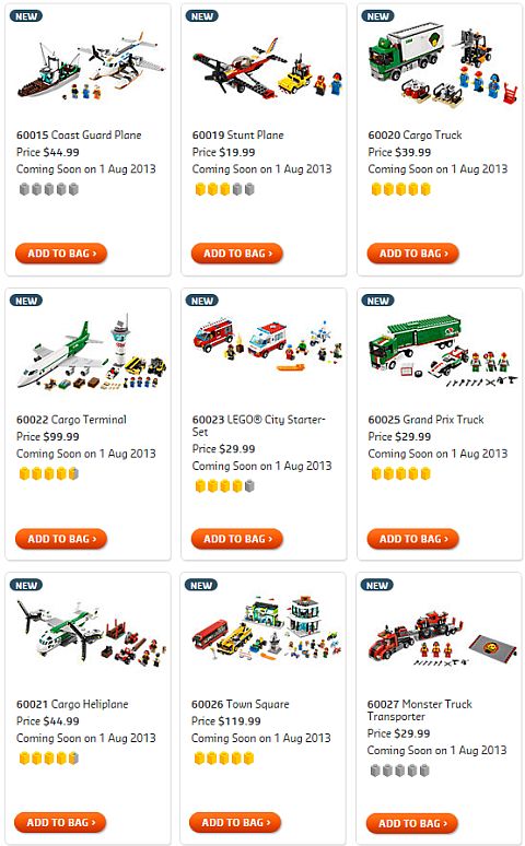 Shop for 2013 LEGO Summer City Sets