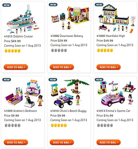 Shop for 2013 LEGO Summer Friends Sets