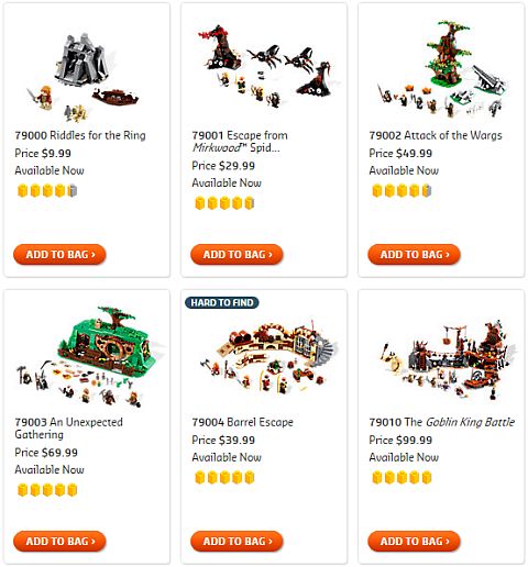 Shop for LEGO The Hobbit Sets
