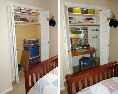 LEGO Closet Before and After