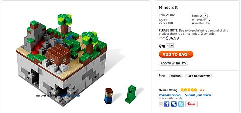 LEGO Minecraft Available Now