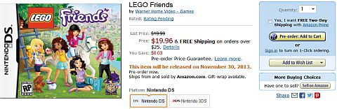 Pre-Order LEGO Friends Video Game