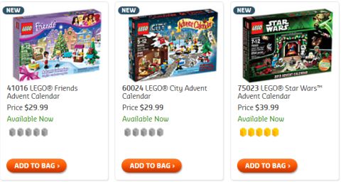 Shop for Christmas LEGO Advent Calendars