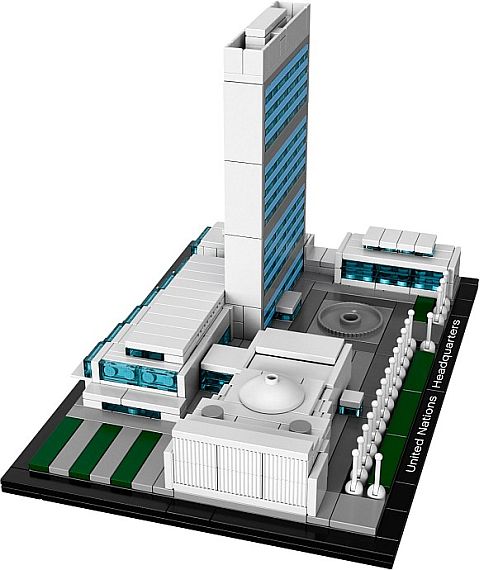 #21018 LEGO Architecture United Nations Headquarters Side View