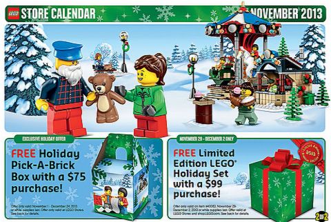 Christmas LEGO Shopping Store Calendar