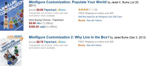 LEGO Customization Book on Amazon
