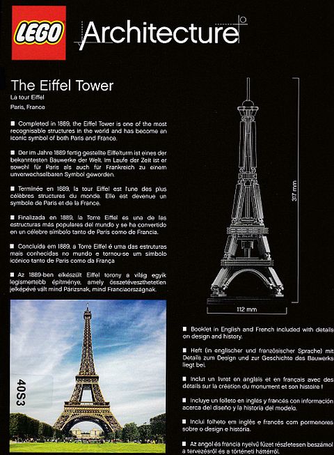 #21019 LEGO Architecture Eiffel Tower Details