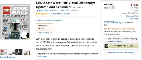 LEGO Star Wars The Visual Dictionary at Amazon