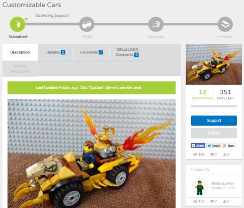 Customizable LEGO Cars Lucas Colon - Vote Here