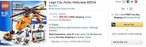 LEGO City Arctic on Amazon