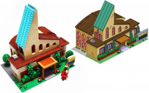 LEGO The Simpsons Church by Alex Jones