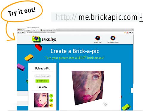 LEGO Mosaic by Brick-A-Pick Try It