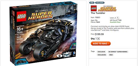 Shop LEGO Batman Tumbler