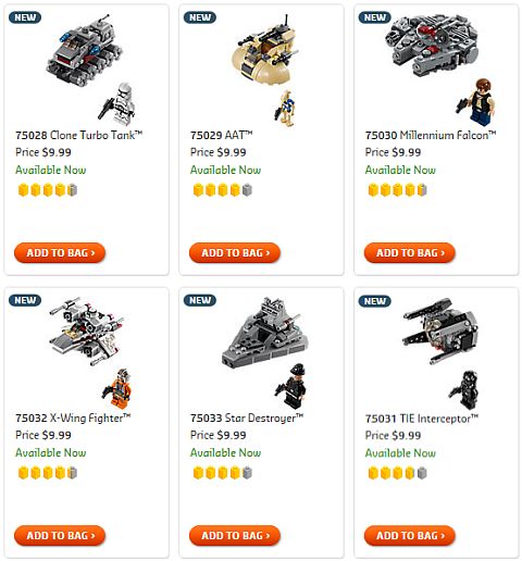 Shop LEGO Star Wars MicroFighters
